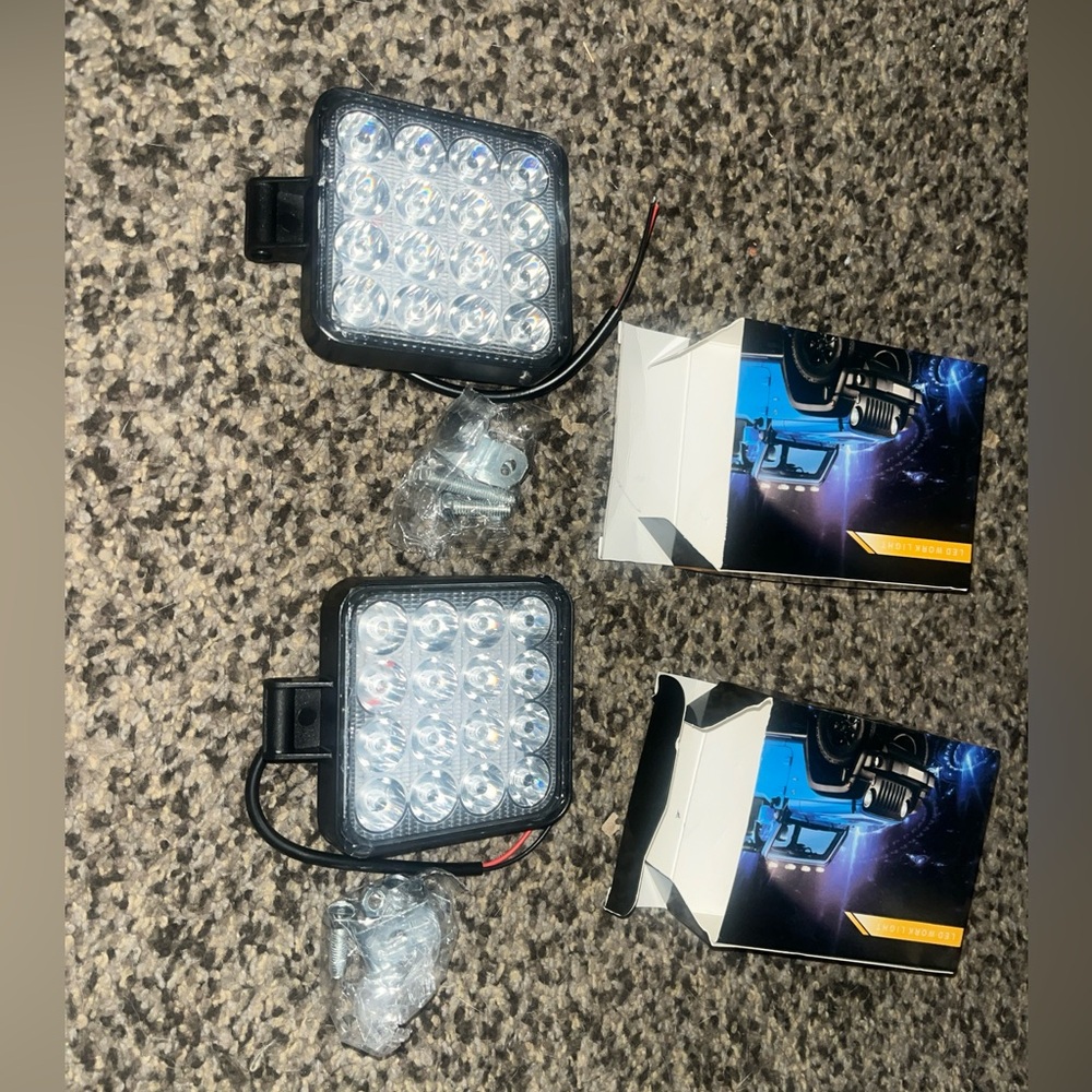 2 square LED 48W off road fog lights